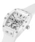 ფოტო #4 პროდუქტის Men's Multi-Function White Silicone Strap Watch 43mm