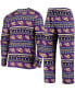 ფოტო #1 პროდუქტის Men's Purple LSU Tigers Ugly Sweater Knit Long Sleeve Top and Pant Set