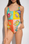 Versace 296886 Women Multicolor Crest print One-Piece Swimsuit, Size 2