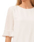 Women's Ruffled Cuff 3/4-Sleeve Crew Neck Blouse