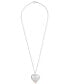 Фото #3 товара Macy's diamond Accent Mom Heart 18" Pendant Necklace in Sterling Silver & 14k Rose Gold-Plate