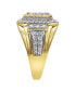 Фото #4 товара Bigg Boss Natural Certified Diamond 2.04 cttw Round Cut 14k Yellow Gold Statement Ring for Men