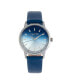 Women San Diego Leather Watch - Blue, 36mm