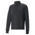 Фото #1 товара Puma Seasons Running Mock Neck Long Sleeve Half Zip Pullover Mens Black Casual T