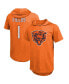 Фото #1 товара Men's Justin Fields Orange Chicago Bears Player Name and Number Tri-Blend Short Sleeve Hoodie T-shirt