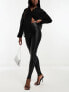 Фото #7 товара Spanx faux leather high waist sculpting leggings in black