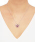 Multi-Gemstone (1-1/6 ct. t.w.) & Cubic Zirconia Butterfly 18" Pendant Necklace in Sterling Silver