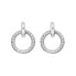 Modern silver earrings with Woven DE691 diamonds