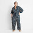 Фото #1 товара Women's Floral Print Long Sleeve Zip-Front Boilersuit - Future Collective with