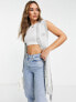 River Island knit waistcoat in silver