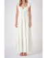 Фото #2 товара Women's Maxi Sweetheart Dress With Raw Edge Details