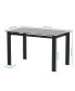 Фото #8 товара Modern Tempered Glass Dining Table, Simple Rectangular Metal Table Legs Living Room Kit