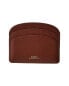 A.P.C. Demi Lune Leather Card Holder Women's Brown - фото #1