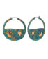 ფოტო #2 პროდუქტის Women's Celestial Patina Hoop Earrings