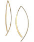 ფოტო #1 პროდუქტის Polished Threader Earrings in 18k Gold-Plated Sterling Silver, Created for Macy's