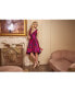 ფოტო #6 პროდუქტის Women's Floral Jacquard High-Low-Hem Dress