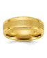 Stainless Steel Yellow IP-plated Brushed 8mm Band Ring