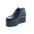 Фото #4 товара Clarks Wallabee ELVTD 26160832 Womens Black Leather Wedges Heels Shoes 6.5