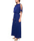 ფოტო #3 პროდუქტის Women's Glitter-Chiffon Blouson Wide-Leg Jumpsuit