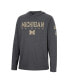 Фото #4 товара Men's Charcoal Michigan Wolverines Team OHT Military-Inspired Appreciation Hoodie Long Sleeve T-shirt