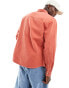 Фото #4 товара ASOS DESIGN overshirt with patch worker pockets in washed orange