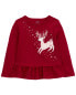 Фото #1 товара Toddler Reindeer Peplum Top 2T