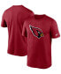 Фото #2 товара Men's Cardinal Arizona Cardinals Logo Essential Legend Performance T-Shirt
