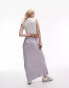 Фото #3 товара Topshop Petite bias maxi skirt with knicker trim in mauve