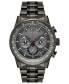 ფოტო #1 პროდუქტის Eco-Drive Men's Chronograph Nighthawk Gray Stainless Steel Bracelet Watch 43mm