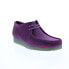 Фото #4 товара Clarks Wallabee 26168860 Mens Purple Suede Oxfords & Lace Ups Casual Shoes