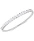 ფოტო #1 პროდუქტის Cubic Zirconia Bangle Bracelet in Sterling Silver