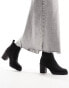 Фото #4 товара ONLY faux leather heeled boot in black