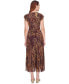 Women's Paisley Flutter-Sleeve Maxi Dress