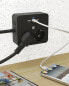 ICY BOX IB-MPS2220B-CH Doppelsteckdose mit USB Ladegeraet fuer Tisch oder Wandmontage