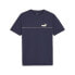 Фото #1 товара Puma Essentials Minimal Gold Logo Crew Neck Short Sleeve T-Shirt Mens Blue Casua