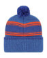 Фото #2 товара Men's Royal Denver Broncos Fadeout Cuffed Knit Hat with Pom