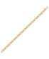ფოტო #3 პროდუქტის Polished & Textured Large Cable Link Bracelet in 10k Gold