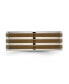 Фото #3 товара Titanium Polished Brown Enamel Striped Flat Wedding Band Ring