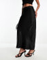 Фото #8 товара 4th & Reckless satin maxi skirt in black