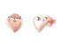 Beautiful bronze stud earrings Fluid Hearts JUBE02303JWRGT/U