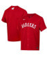 Фото #1 товара Men's Red Wisconsin Badgers Replica Full-Button Baseball Jersey