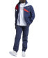 Фото #5 товара Men's Classics Vector Regular-Fit Logo Colorblocked Full-Zip Track Jacket