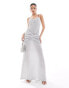 Фото #1 товара ASOS DESIGN cami strappy sequin maxi dress in silver