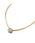 14K Gold Plated Cubic Zirconia East-West Solitaire Necklace