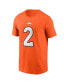 Фото #3 товара Men's Pat Surtain II Orange Denver Broncos Player Name and Number T-shirt