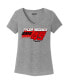 ფოტო #3 პროდუქტის Women's Gray Tyler Reddick Tri-Blend V-Neck T-shirt