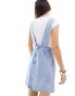 Фото #3 товара Edited pinafore mini dress in denim