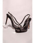 Фото #3 товара Camarine Diamante Embellished Clear High Heels sandals