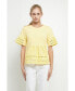 ფოტო #3 პროდუქტის Women's Knit Eyelet Mixed T-Shirts