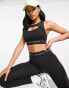 Фото #1 товара HIIT reflective logo sports bra in black